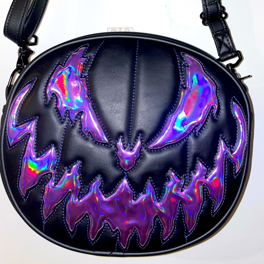 LOVE PAIN & STITCHES HOLO PUMPKIN PURSE